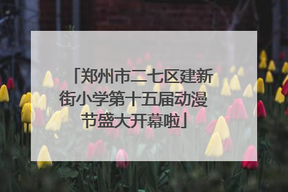 郑州市二七区建新街小学第十五届动漫节盛大开幕啦