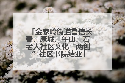 金家岭街道鲁信长春、康城、午山、石老人社区文化“两创”社区书院结业