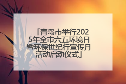 青岛市举行2025年全市六五环境日暨环保世纪行宣传月活动启动仪式