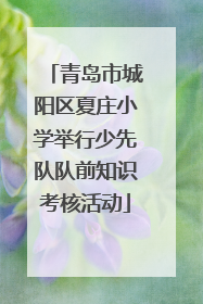 青岛市城阳区夏庄小学举行少先队队前知识考核活动