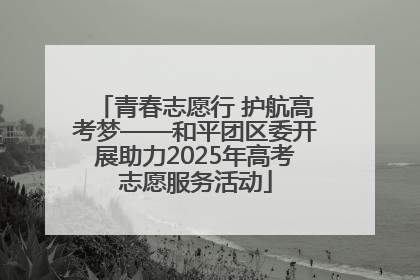 青春志愿行 护航高考梦——和平团区委开展助力2025年高考志愿服务活动