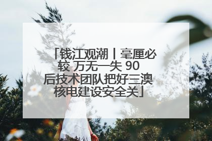 钱江观潮丨毫厘必较 万无一失 90后技术团队把好三澳核电建设安全关