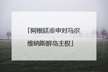 阿根廷重申对马尔维纳斯群岛主权