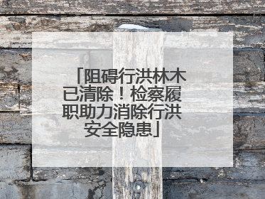 阻碍行洪林木已清除！检察履职助力消除行洪安全隐患