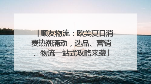 顺友物流：欧美夏日消费热潮涌动，选品、营销、物流一站式攻略来袭