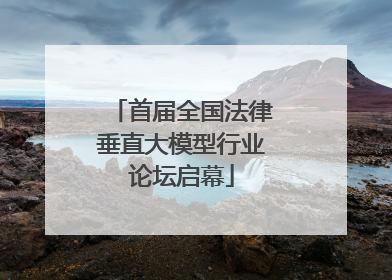首届全国法律垂直大模型行业论坛启幕