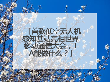 首款低空无人机感知基站亮相世界移动通信大会，TA能做什么？