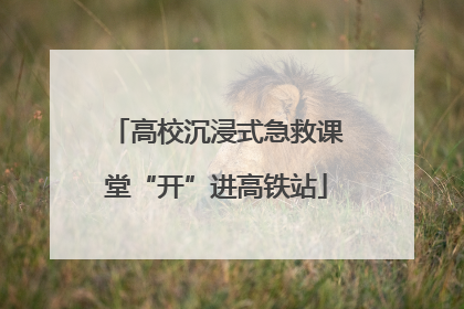 高校沉浸式急救课堂“开”进高铁站