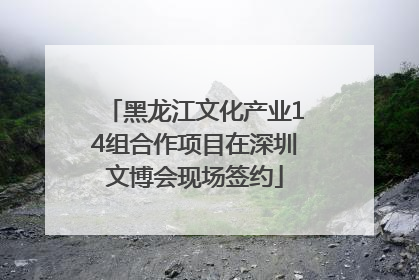 黑龙江文化产业14组合作项目在深圳文博会现场签约