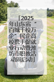 2025年山东省“百城千校万企”民企高校携手促就业行动暨潍坊市职教活动周启动