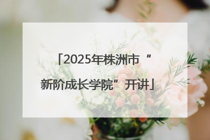 2025年株洲市“新阶成长学院”开讲