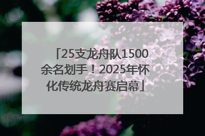 25支龙舟队1500余名划手！2025年怀化传统龙舟赛启幕