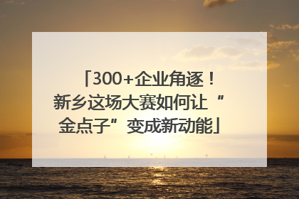 300+企业角逐！新乡这场大赛如何让“金点子”变成新动能