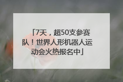 7天，超50支参赛队！世界人形机器人运动会火热报名中