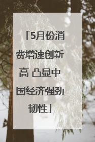 5月份消费增速创新高 凸显中国经济强劲韧性