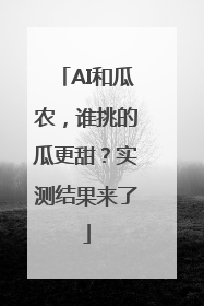AI和瓜农，谁挑的瓜更甜？实测结果来了