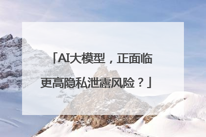 AI大模型，正面临更高隐私泄露风险？