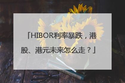 HIBOR利率暴跌，港股、港元未来怎么走？